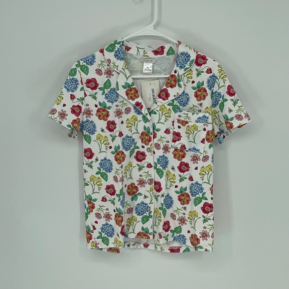 COTN Floral Capri 2 Piece Pajama Set - Picture 1 of 5